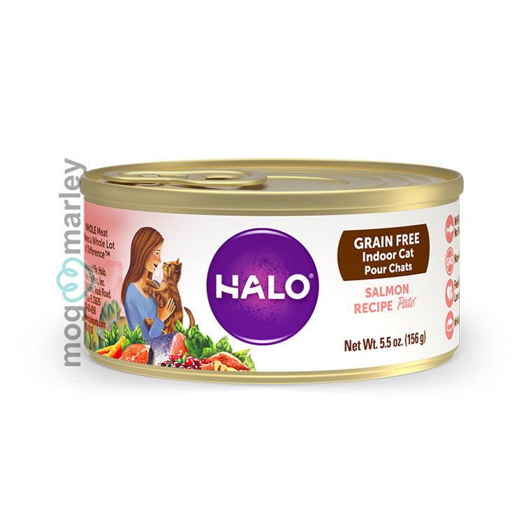 Halo Indoor Cat Grain Free Salmon Recipe Pate Healthy Dog Food and