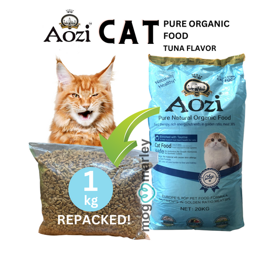 Aozi CAT Pure Natural Organic Cat Food (All Stages) TUNA Flavor 1 kg - mog and marley