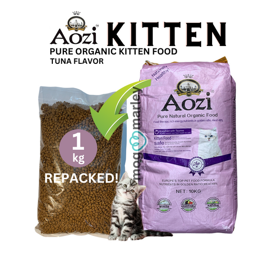 Aozi KITTEN Pure Natural Organic Cat Food TUNA Flavor 1 kg - mog and marley