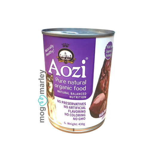 AOZI Can Pure Natural Organic Dog Wet Food 430g Liver Flavor - mog and marley