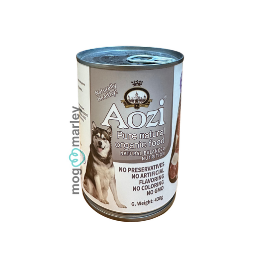 AOZI Can Pure Natural Organic Wet Dog Food 430g Beef Flavor - mog and marley