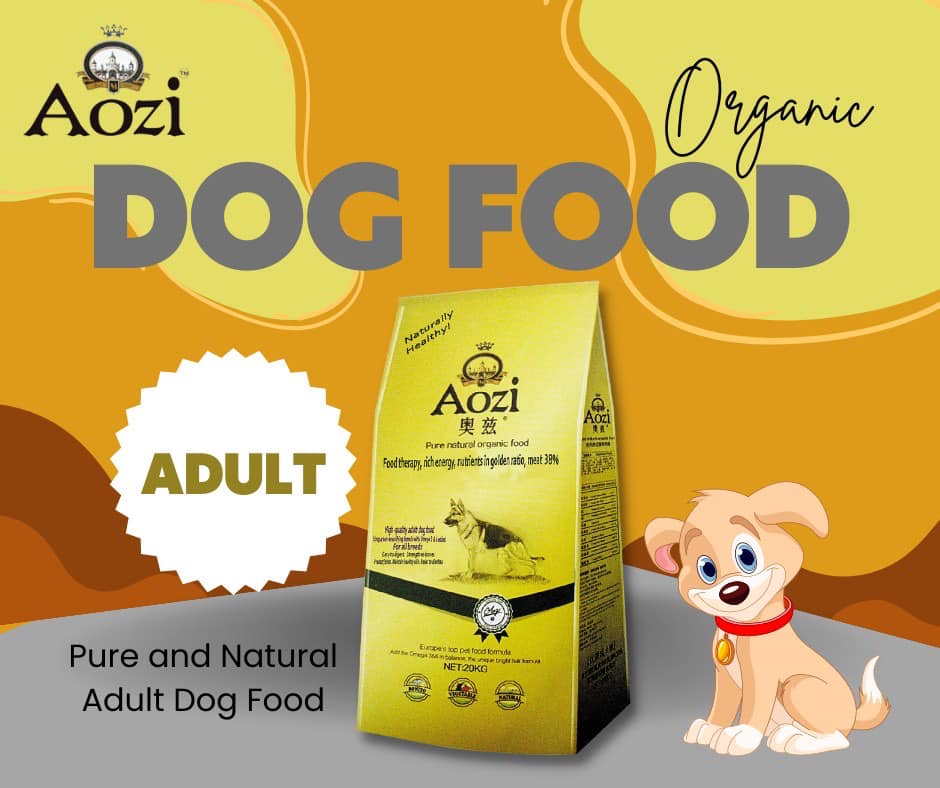 Aozi Pure Natural Organic Food Adult Dog Food for all Breeds 1kg repacked - mog and marley