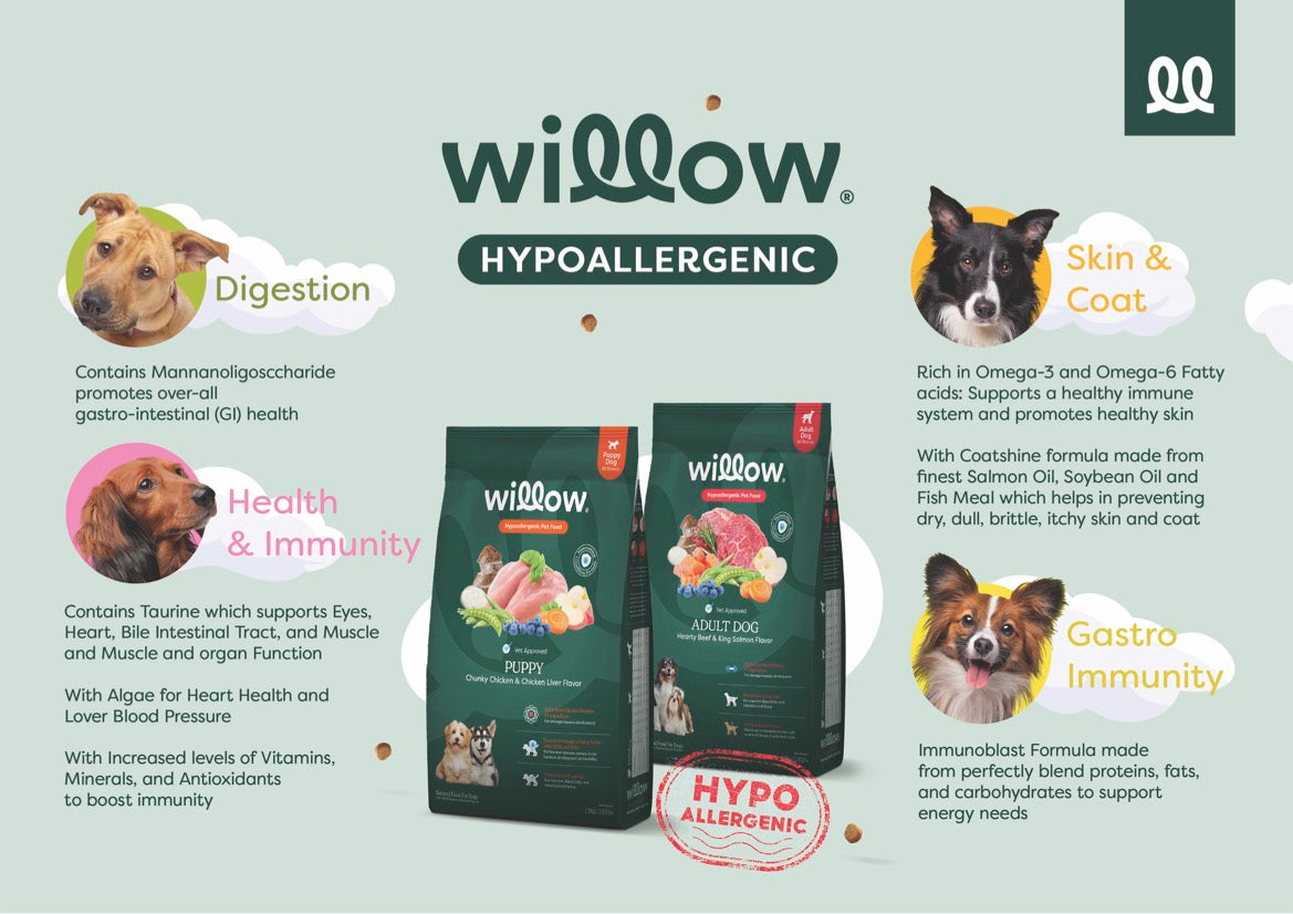 Willow HYPOALLERGENIC Adult Dog Hearty Beef and King Salmon