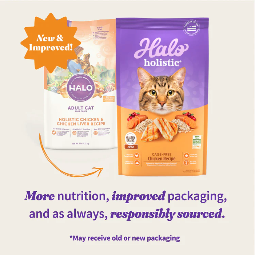 Halo Holistic Chicken and Chicken Liver Recipe for Adult Cat