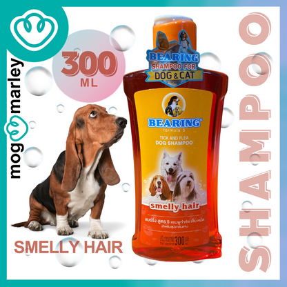 300ML Bearing Formula 5 Tick and Flea Cat and Dog Shampoo Smelly Hair  -mog and marley