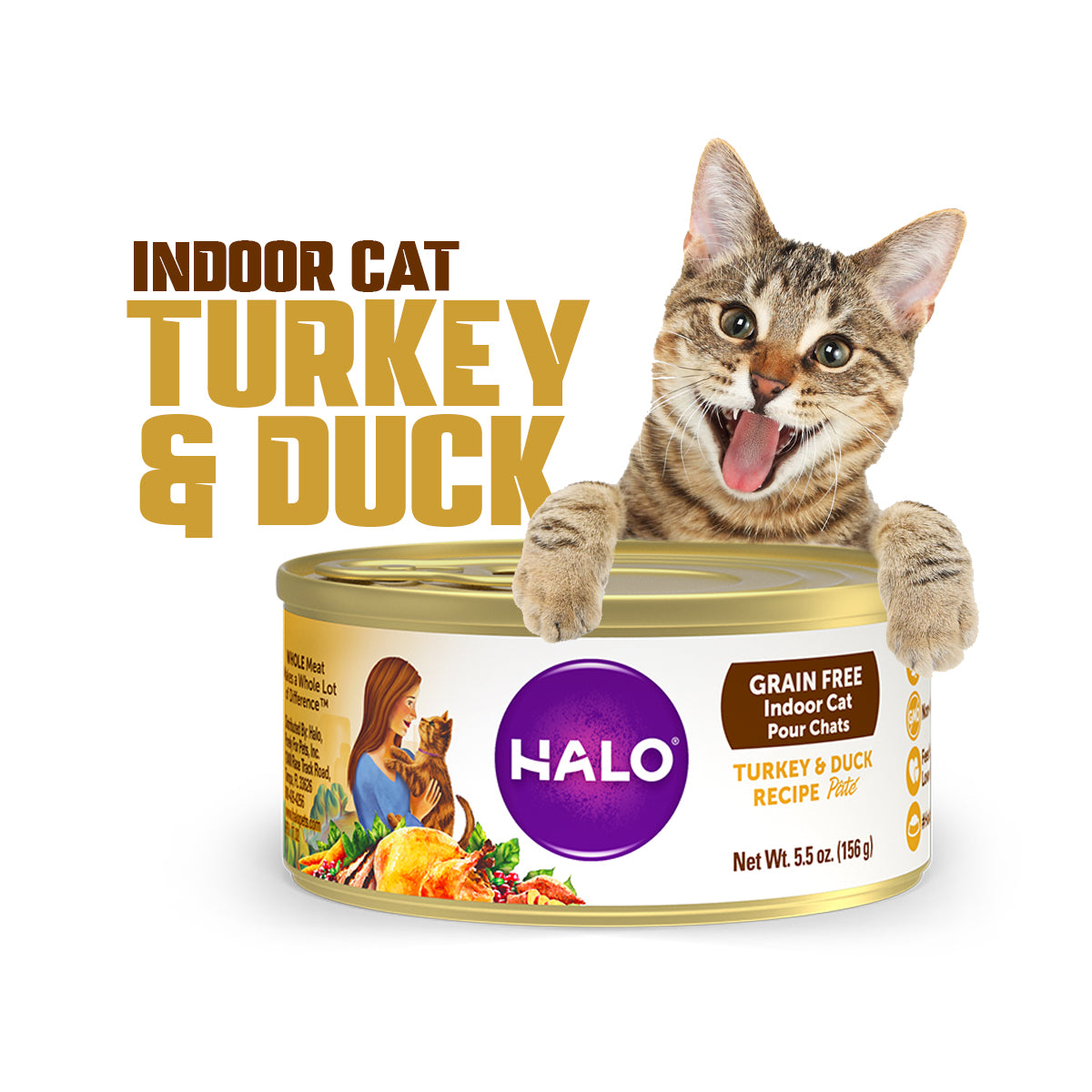 Indoor Cat Grain-Free Turkey & Duck Pâté Wet Food