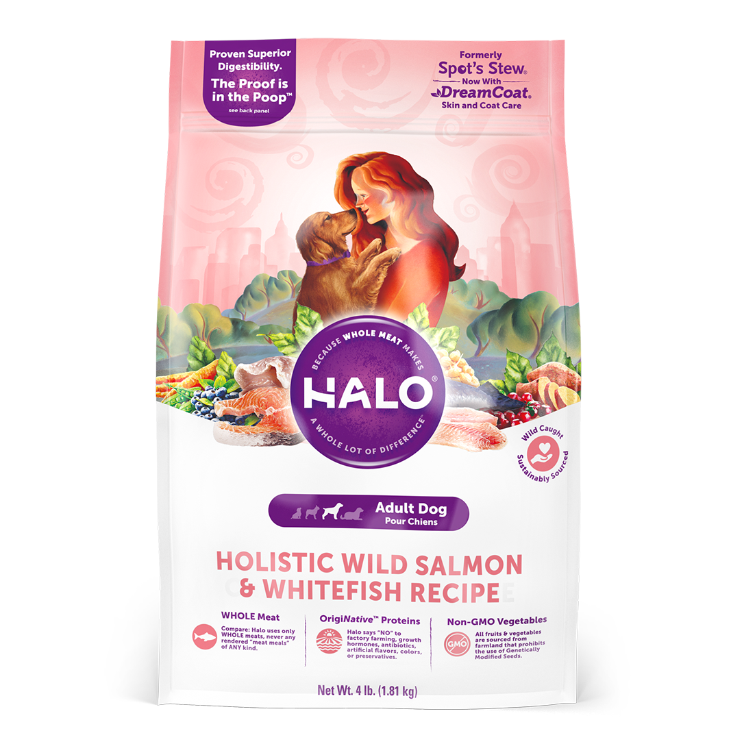 Halo Holistic Wild Salmon and Whitefish Recipe Adult Dog Dry Dog Food